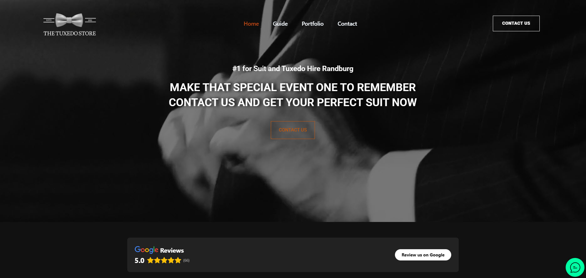 The Tuxedo Store website screenshot